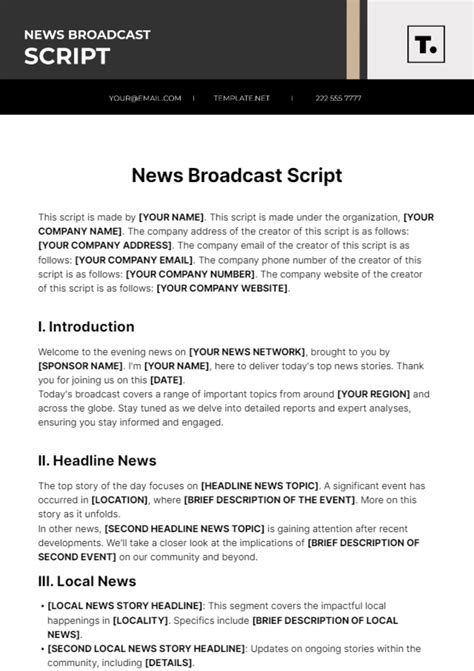 broadcasting script tagalog|broadcast script template.